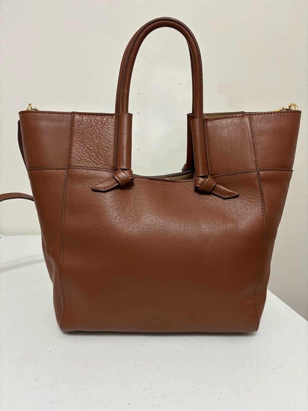 ANTONIO MELANI Brown Leather Tote Shoulder Bag